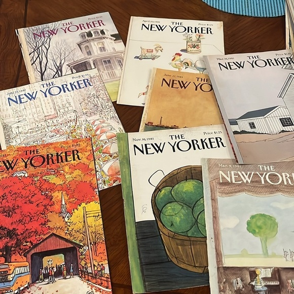 Vintage New Yorker Magazine Covers Only 1981 Set of 32 Artwork Frameable Gifts - Picture 4 of 4